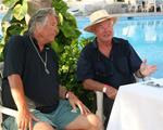 Catamaran captains having a chat. *Photo by Karen Vaccaro S/V Miela.