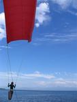 Admiring the horizon in Banderas Bay.