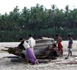 Men love to work on boats.