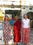 Cherie and Jean with the friendly monk.