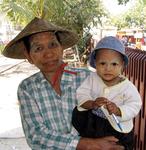 Myanmar woman and her child.
