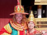 Cherie and Lynda at the Golden Palace. *Photo by Jean.