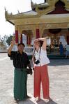 Jean listens to the history; Cherie photographs the present.