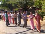 The villagers where their best clothes for this traditional annual event.