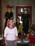 Cherie hanging out with the nats, which are spirits that the local Myanmar people worship in conjunction with Buddhism. *Photo by Jean Leitner.