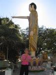 Jean by the Buddha statue.