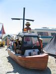 Or should we travel across the playa in a tug boat?