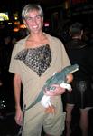 Is it too soon after his death to have a Steve Irwin "The Crocodile Hunter" costume?  Notice the stingray, crocodile and baby.