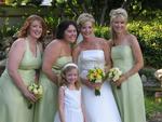 Becky, Lisa, Chris, Debbie and flowergirl Kate. *Photo by Cherie Sogsti.