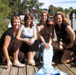 Jean, Kristi & Cherie with a real live Weeki Wachee Mermaid!