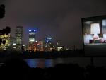 A night at the outdoor movie theater in Sydney.