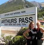 Cherie and Marjo at "Arthur's Pass" in the Southern Alps.