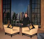 Cherie on the "Regis & Kelly" set.