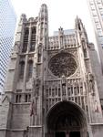 In Manhattan the churches are tucked between skyscrapers.