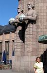 Cherie at the Helsinki Train Station. *Photo by Brenda.