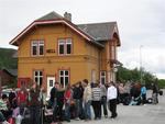 The Hell Train Station in Norway is always busy.