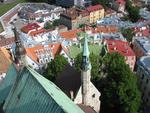 The view of Tallinn from Oleviste Church, Estonia.