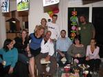 A group of Dutch friends (and one Belgian) celebrate 4th of July with the Americans--Cherie and Brian.