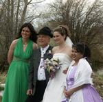 Anita and Ken with bridesmaids Laurie and Plum.