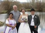 Plum & Rev. Keith with the newly weds.