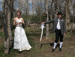 Anita and Ken with the wedding pinata.