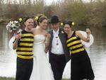 Anita and Ken with the bees.