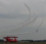 The planes swoosh near the ground. (Swoosh is a technical word.)