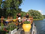 Toasted to the "good life" aboard Walt and Gail's "Les Vieux Papillons".