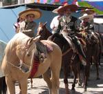 The procession proceeds to church.