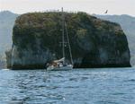 S/V Scarlett anchored in Los Arcos.