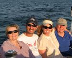 Out for a sunset sail: Cathy, Greg, Cherie and John.