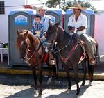 Caballeros waiting for the port-a-potties.