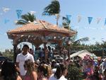 The crowds in Bucerias for the annual panga blessing.