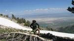 It's 90 degrees in July, but at 10,000-ft, snow still covers the Ruby Crest Trail.