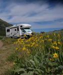 Mookie (the RV) in the Ruby Mountains.