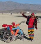 Lisa is all smiles on the playa. *Photo by Cherie Sogsti