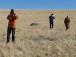 Greg, Mark and Ann slowly getting closer to the band of Bighorn Sheep.