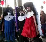 Participants in an AIDS march.