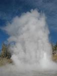With the help of local geyser gazers, we were able to estimate the timing of Grand Geyser's eruption.