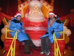 Cherie and Greg on Santa's lap.