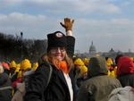 Jean with the Capitol behind her.