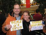 Greg and Cherie, sign-makers and starters of the Bryce fan-club.