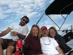 Jason, Cherie, Bob and Kristine aboard "Grateful Red" for the 22 Feb. 2009 Key West Wrecker's Race.