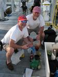 Bob and Ken fire up the blender.