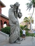 Greg by the "King Lear" statue in Key West.