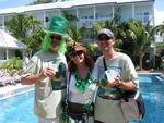 Theo, Cherie & Greg by the pool.