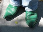 Rick's green boots.