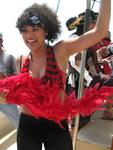 Lola and her red boa.