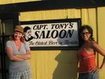 Cherie and Karem at Hemingway's favorite bar, renamed Captain Tony's.