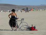 Karem on the playa.